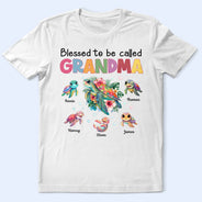 Gift For Wife,Gift For Mother,Gift For Grandma,Happy - Blessed To Be Called Grandma Sea Turtle - Personalized T Shirt