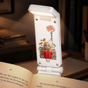 Christmas,Reading,Gift For Yourself,Vector,Happy - Book Lovers With Birth Month Flowers - Personalized Book Light Clip
