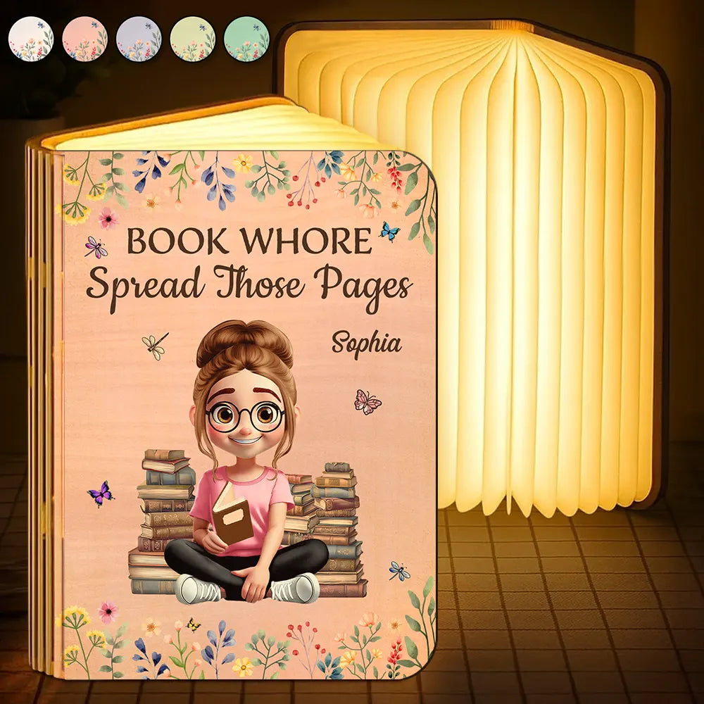 Book Whore Spread Those Pages - Personalized Book Lamp