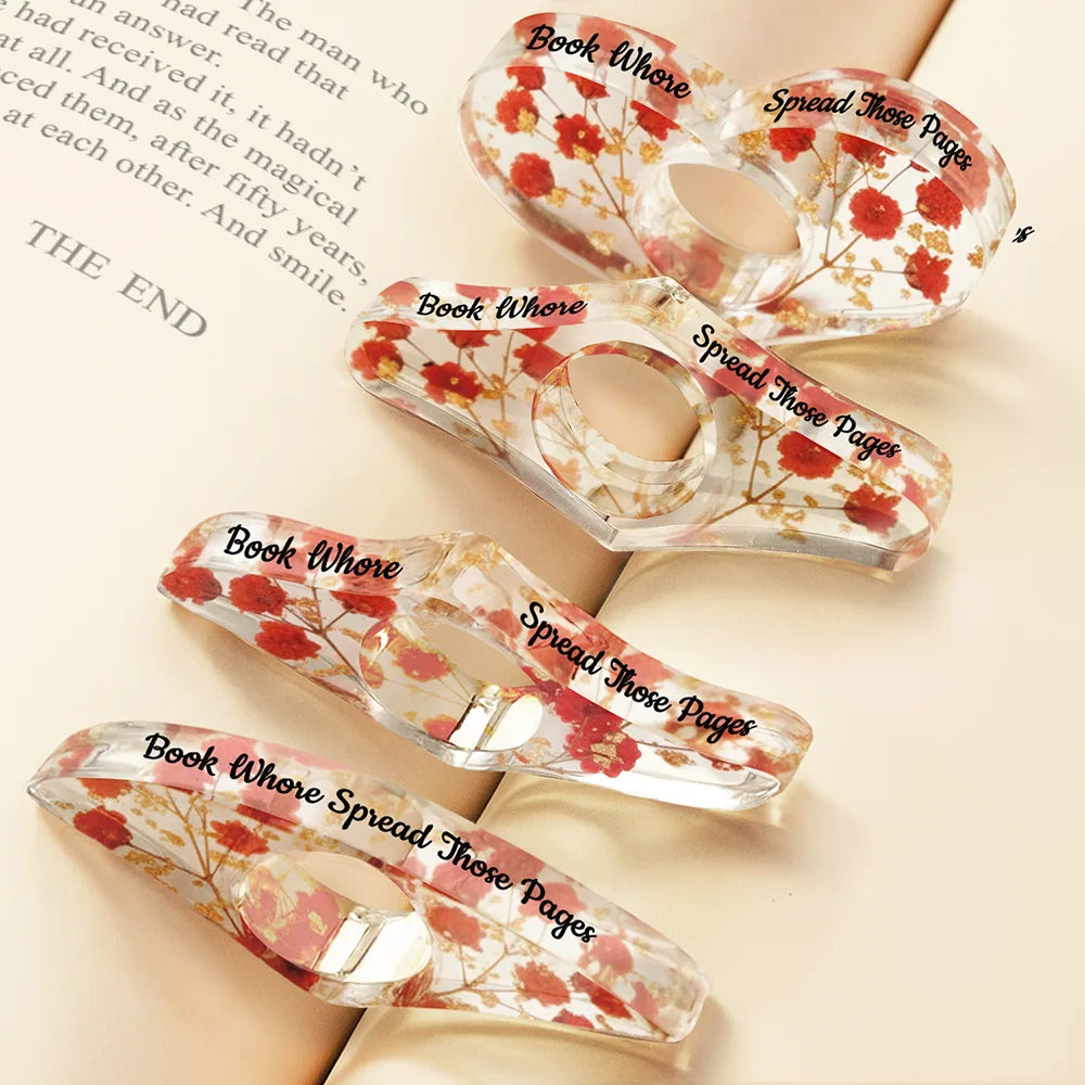 Book Whore Spread Those Pages - Personalized Resin Flower Page Holder
