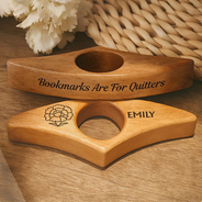 Reading, Funny - Bookmarks Are For Quitters Birth Flower Icon - Personalized Book Page Holder
