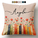 Adorable,Reading,Gift For Yourself,Icon - Bookshelf Flower Garden - Personalized Pillow