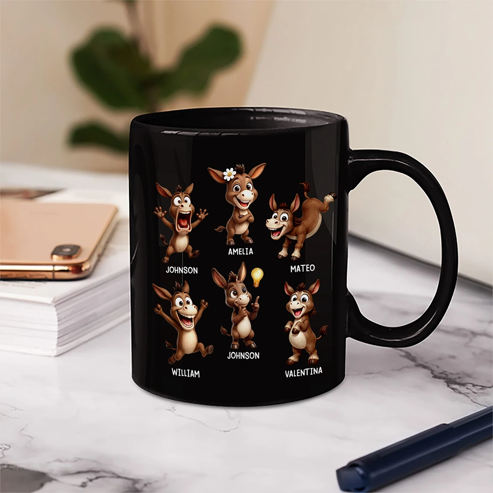 Gifts For Colleagues, Gift For Women, Gift For Men - Boss' Little Trouble 3D Effect Funny Donkey - Personalized Mug