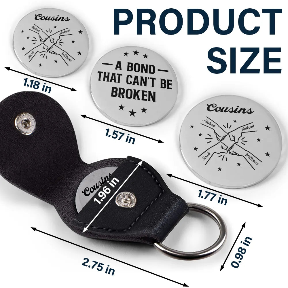 Gift For Brothers,Gift For Sisters,Gift For Sibling,Cousin,Gift For Women,Gift For Men,Happy - Brothers A Bond That Can't Be Broken - Personalized Leather Pocket Hug