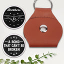 Gift For Brothers,Gift For Sisters,Gift For Sibling,Cousin,Gift For Women,Gift For Men,Happy - Brothers A Bond That Can't Be Broken - Personalized Leather Pocket Hug