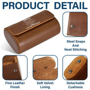 Gift For Brothers,Cousin,Gift For Sibling,Gift For Men,Happy,Icon,Proud - Brothers A Bond That Can't Be Broken - Personalized Leather Watch Case