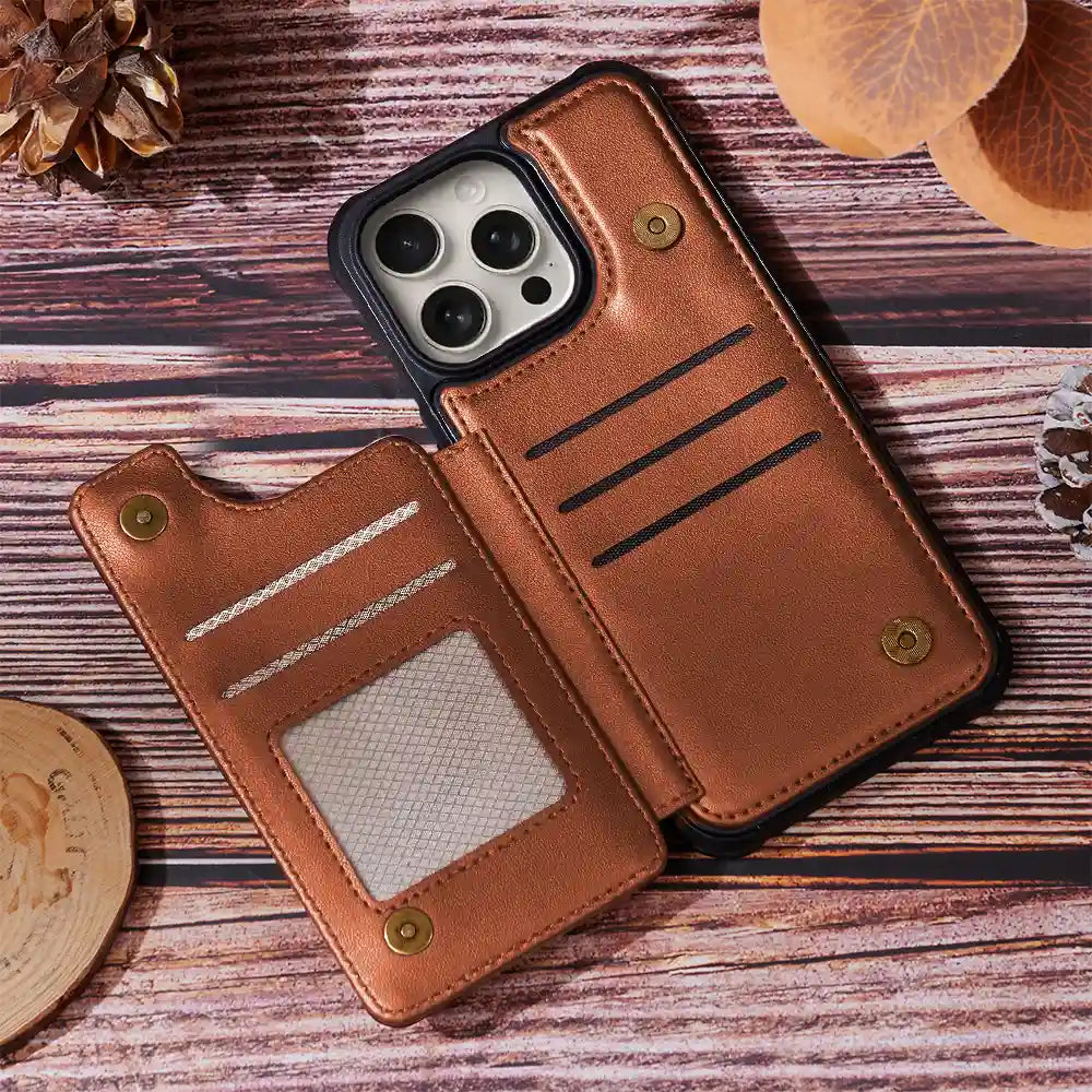 Gift For Mother,Gift For Grandma,Love - Grandma's Mom's Little Sweethearts - Personalized Leather Flip Wallet Phone Case