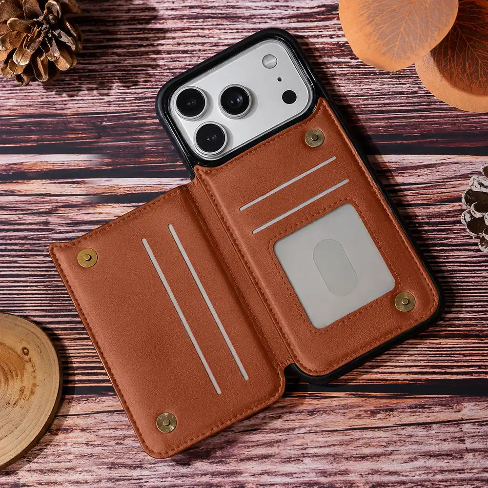 Grandma's Mom's Little Sweethearts - Personalized Leather Flip Wallet Phone Case