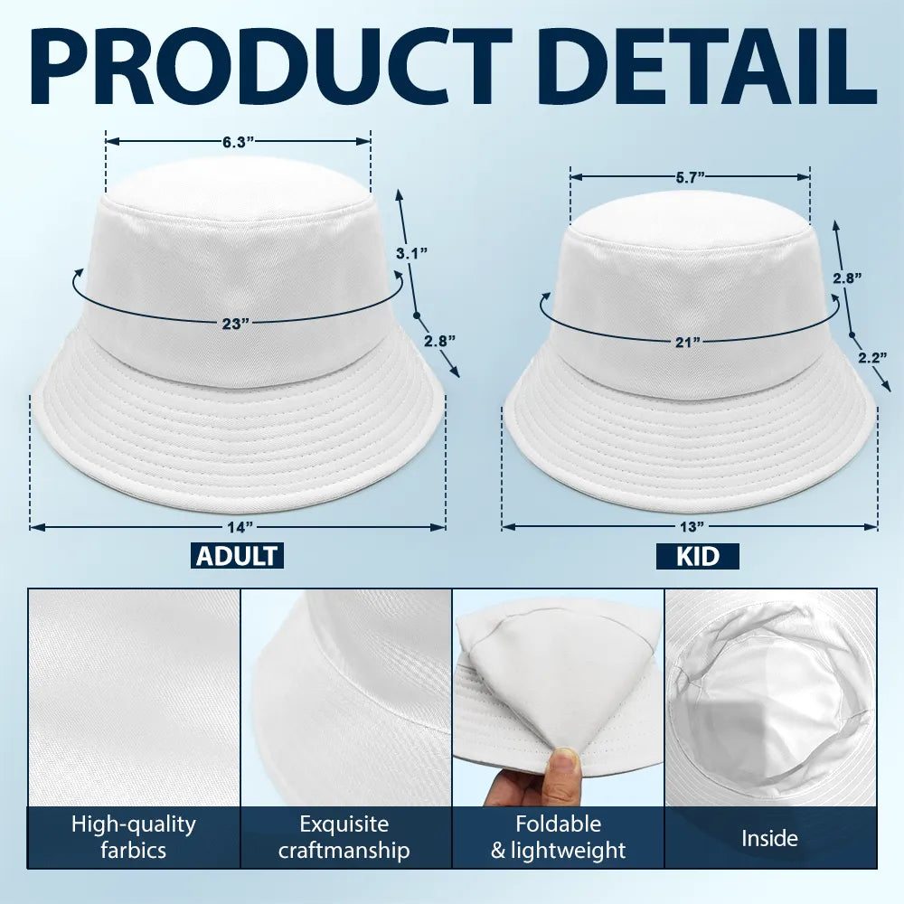 Gift For Yourself,Gift For Women,Gift For Kids,Happy - Good Vibes Only - Personalized Bucket Hat
