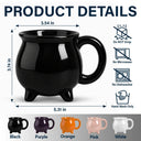 Adorable,Gift For Grandma,Halloween,Custom Text - Spooky Grandma Grandkids' Names - Personalized Cauldron Mug
