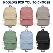 Playful, Back To School, Gift For Kids, Icon - Faux Embroidery Effect Chenille Animal & Alphabet Letters - Personalized Corduroy Backpack