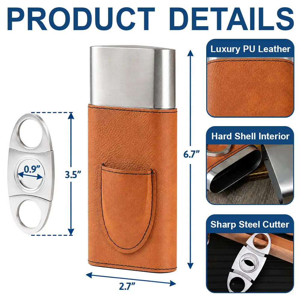 Confident,Gift For Men,Gift For Yourself,Icon - I Smoke Cigars And I Know Things - Personalized Cigar Case