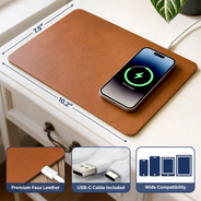 Gift For Father,Top Market,Non-Eng,Icon,Confident - Dad The Man The Myth The Legend Hand Punch - Personalized Leather Charging Mat
