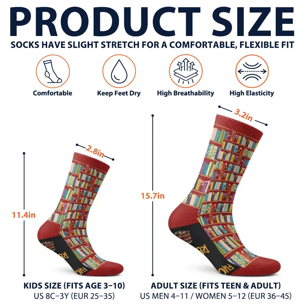 Christmas,Gift For Yourself,Gifts For Her,Gifts For Him,Humorous,Icon,Reading,Top Market - Funny Gift For Book Lovers - Personalized Fk Off I'm Reading Socks