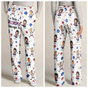 Gift For Father,Gift For Mother,Gift For Grandpa,Gift For Grandma,Stick Figure,Happy,Photo,Icon,Humorous - Custom Photo US Stick Figures This Grandpa Grandma Mom Dad Belongs To - Personalized Pajama Pants