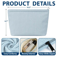 Travel,Confident,Gift For Bestie,Bachelorette,Icon - Bachelorette The Bach Club - Personalized Corduroy Makeup Bag
