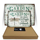 And Find My Soul Garden Floral Art - Birthday, Housewarming Gift For Her, Him, Gardener, Outdoor Decor - Personalized Custom Classic Metal Signs