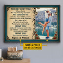 Custom Photo Couple Husband Wife The Day I Met Photo Gift Custom Poster, Wall Pictures, Wall Art, Wall Decor