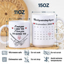 Top Market,Wedding Anniversary,Old Couples,Romantic,Gift For Couples,Calendar - Calendar Couple Holding Hands I Met You Liked You Love You 3D Inflated Effect - Personalized White Edge-to-Edge Mug