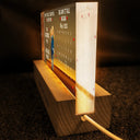 Gift For Couples, Gift For Husband, Gift For Wife, Gift For Boyfriend, Gift For Girlfriend, Love - Calendar I Met You Liked You Love You Forever - Personalized Rectangle LED Light