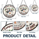 Gift For Yourself,Gift For Women,Happy,Camping - Camper Queen Classy Sassy - Personalized Stained Glass Window Hanging Suncatcher