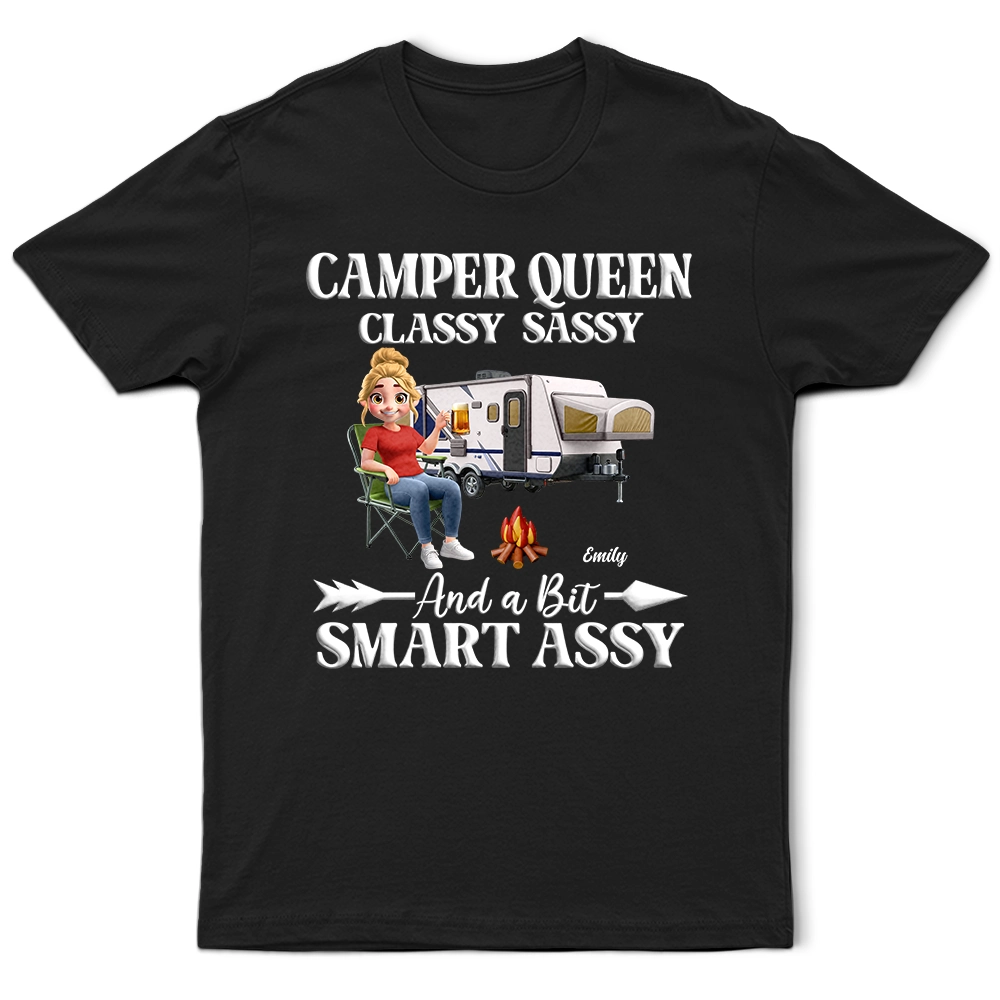 Camper Queen Classy Sassy - Personalized T Shirt