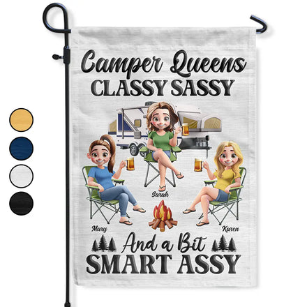 Camper Queens Classy Sassy - Personalized Flag