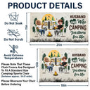 Gift For Couples, Gift For Husband, Gift For Wife, Gift For Men, Gift For Women, Camping, Happy, Summer - Camping Couple Husband And Wife Camping Partners For Life - Personalized Folding Chair Cover