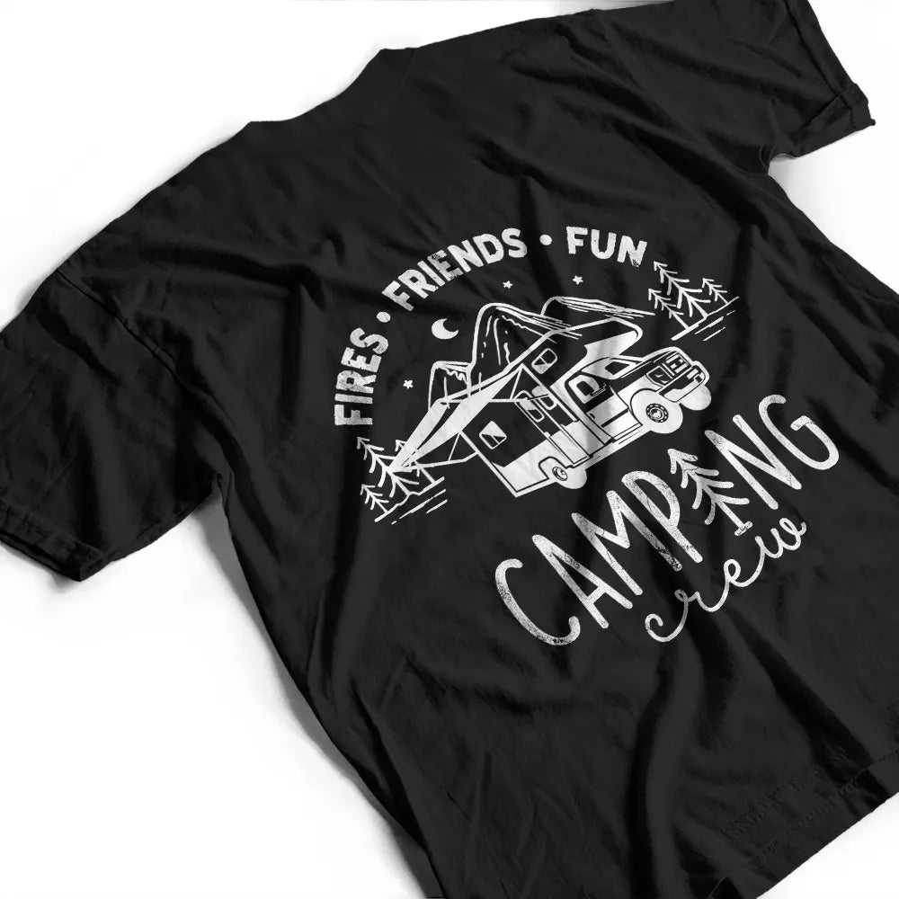 Gift For Bestie, Humorous, Summer, Icon - Camping Crew Fires Friends Fun - Personalized T Shirt