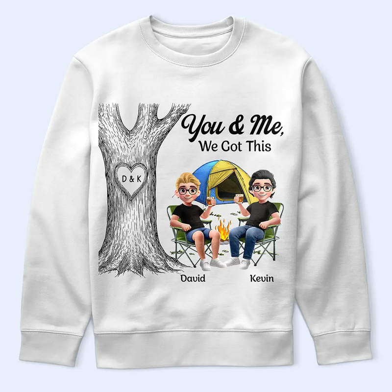 Gift For Couples, Gift For Husband, Gift For Wife, Gift For Boyfriend, Gift For Girlfriend, Camping, Campsite, Happy - Camping Partners For Life - Personalized T Shirt