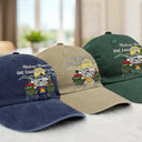 Camping,Campsite,Gift For Couples,Happy,Gift For Husband,Gift For Girlfriend,Gift For Boyfriend,Gift For Wife - Camping Partners For Life - Personalized Vintage Washed Denim Cap