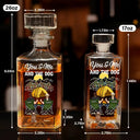 Pet Couple, Camping, Campsite, Happy - Camping You And Me And The Dogs - Personalized Square Whiskey Bottle