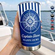 Pontoon,Confident,Gift For Men,Gift For Yourself,Outdoor Decor,Icon - Captain Boat Name - Personalized Tumbler