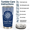 Pontoon,Confident,Gift For Men,Gift For Yourself,Outdoor Decor,Icon - Captain Boat Name - Personalized Tumbler