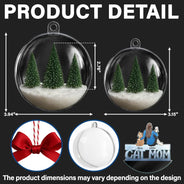 Christmas,Pet Lovers,Cat Lovers,Cat Mom,Cat Dad - Cat Mom Cat Dad - Personalized 3D Acrylic Ball Ornament