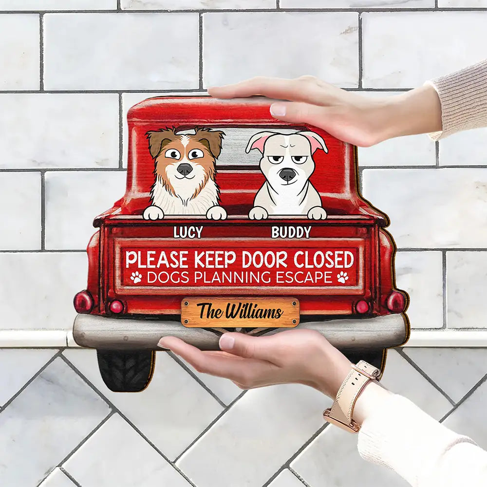 Cat Lovers,Pet Lovers - Cats Planning Escape Trunk - Personalized Custom Shaped Wood Sign