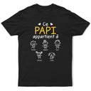 Gift For Women, Gift For Men, Parents, Gift For Mother, Gift For Grandpa, Gift For Father, Gift For Grandma, Gift For Grandparents, Love, French - Ce Grand-Père Cette Grand-Mère Ce Papa Cette Maman Appartient À - T Shirt Personnalisé