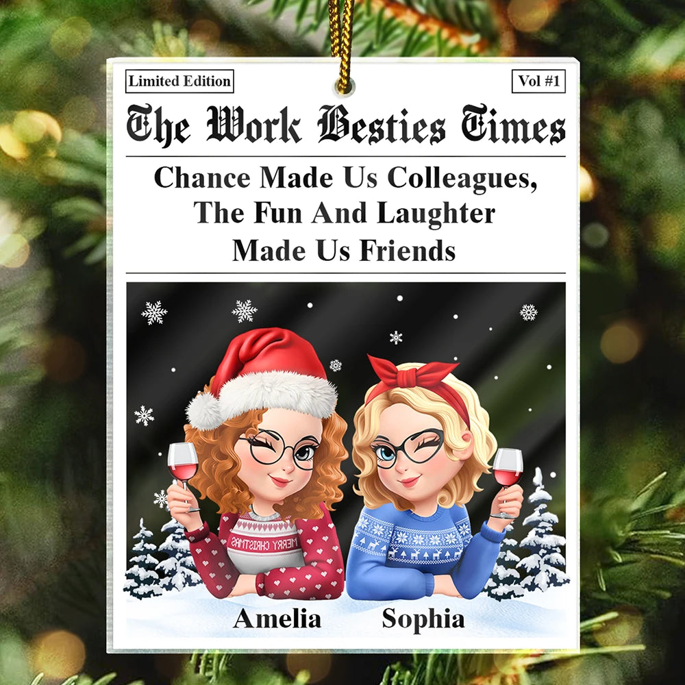 Chance Made Us Colleagues - Personalized Custom Shaped Acrylic Ornament