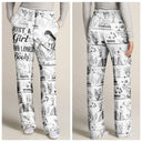 Reading, Gift For Women, Happy - Chinoiserie Toile Just A Girl Who Loves Books - Personalized Pajama Pants
