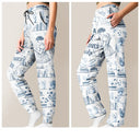 Reading, Gift For Women, Happy - Chinoiserie Toile Just A Girl Who Loves Books - Personalized Pajama Pants