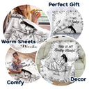 Reading, Gift For Women, Happy - Chinoiserie Toile This Is My Reading Blanket - Personalized Fleece Blanket, Sherpa Blanket