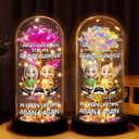 Gift For Mother,Gift For Daughter,Happy - Choose You To Be My Daughter - Personalized Everlasting Rose Dome Lamp