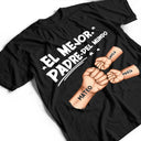 Gift For Yourself,Gift For Men,Gift For Grandpa,Gift For Father,Happy,Spanish - Choque De Puños El Mejor Papá Del Mundo - Camiseta Personalizada