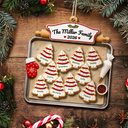 Top Market,Sentimental,Christmas,Family,Icon - Christmas Cookies Family - Personalized 2-Layered Wooden Ornament