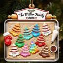 Sentimental,Christmas,Family,Icon - Christmas Cookies Family - Personalized Embossed Ornament