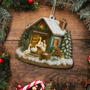 Christmas, Farm, Gift For Yourself, Happy - Christmas Duck Farm - Personalized Custom Shaped Wooden Ornament