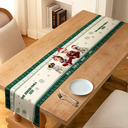 Family, Parents, Gift For Grandparents, Happy, Christmas - Christmas Sitting Family - Personalized Table Runner