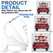 Christmas,Family,Parents,Gift For Kids,Happy - Christmas Snowman Family - Personalized Custom Shaped Acrylic Ornament