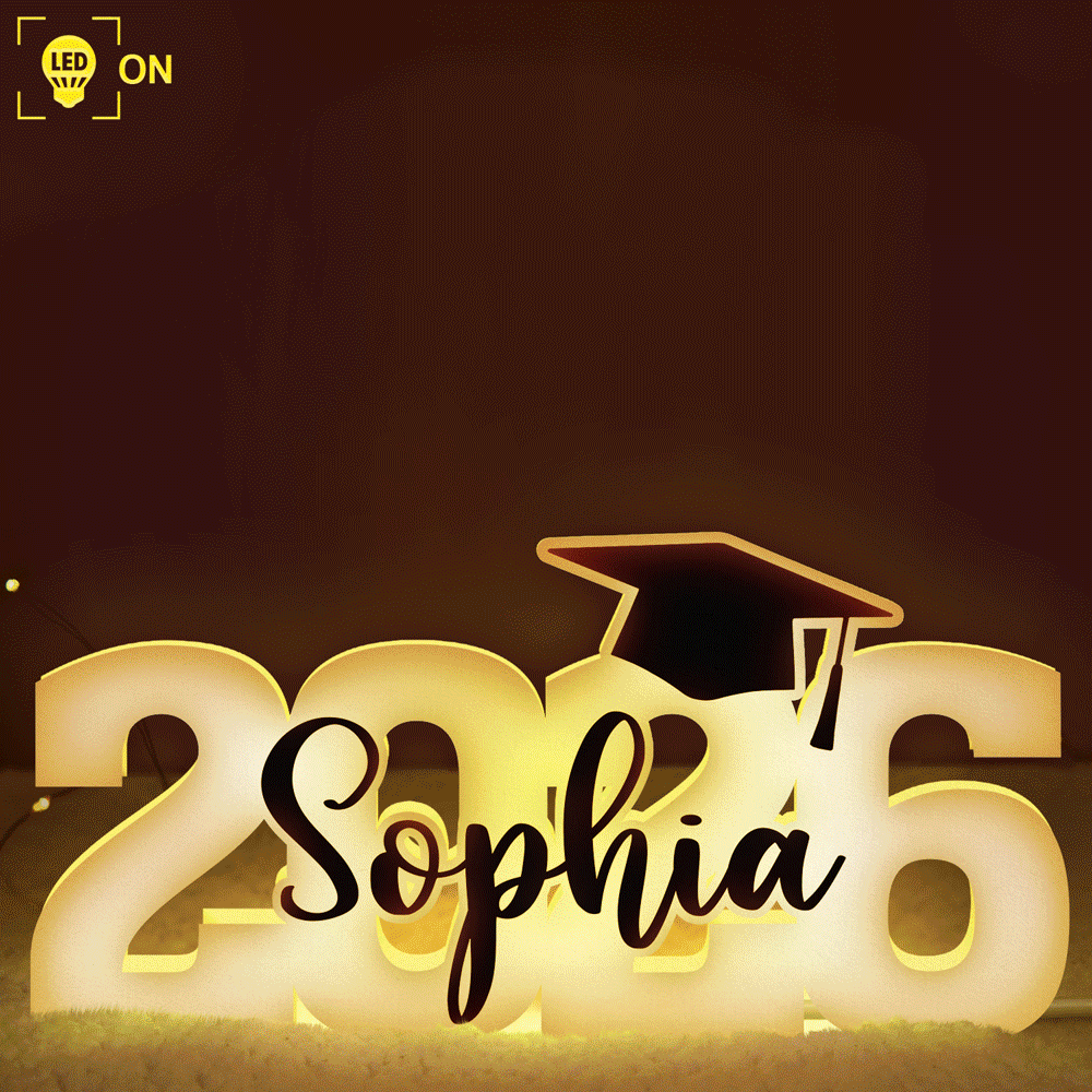 Love,Graduation,Gift For Daughter,Gift For Son,Gift For Yourself,Gift For Women,Gift For Men - Class Of 2025 Graduation - Personalized Custom Shaped Light Box
