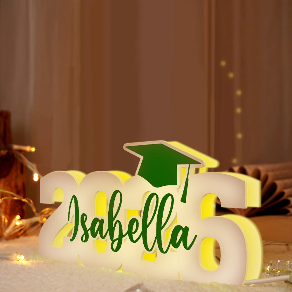 Love,Graduation,Gift For Daughter,Gift For Son,Gift For Yourself,Gift For Women,Gift For Men - Class Of 2025 Graduation - Personalized Custom Shaped Light Box
